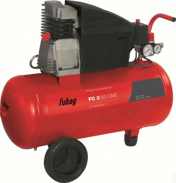 Компрессор масляный Fubag FC 2/50 CM2 Напряжение 220 В. Производительность 222 л/мин. Объем ресивера 50 л. Рабочее давление 8 бар. Вес 34 кг